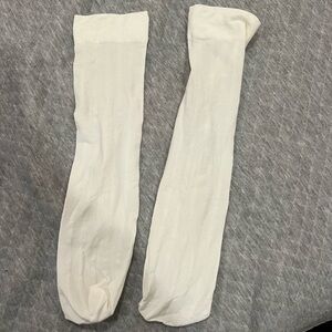 White lined nylon Socks